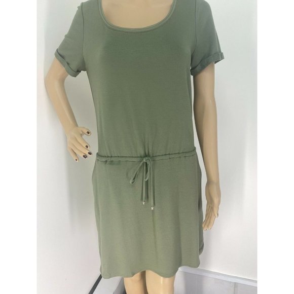 White House Black Market Dresses & Skirts - "WHITE HOUSE BLACK MARKET" MILITARY GREEN KEYHOLE BACK BLOUSON DRESS SIZE: M NWT